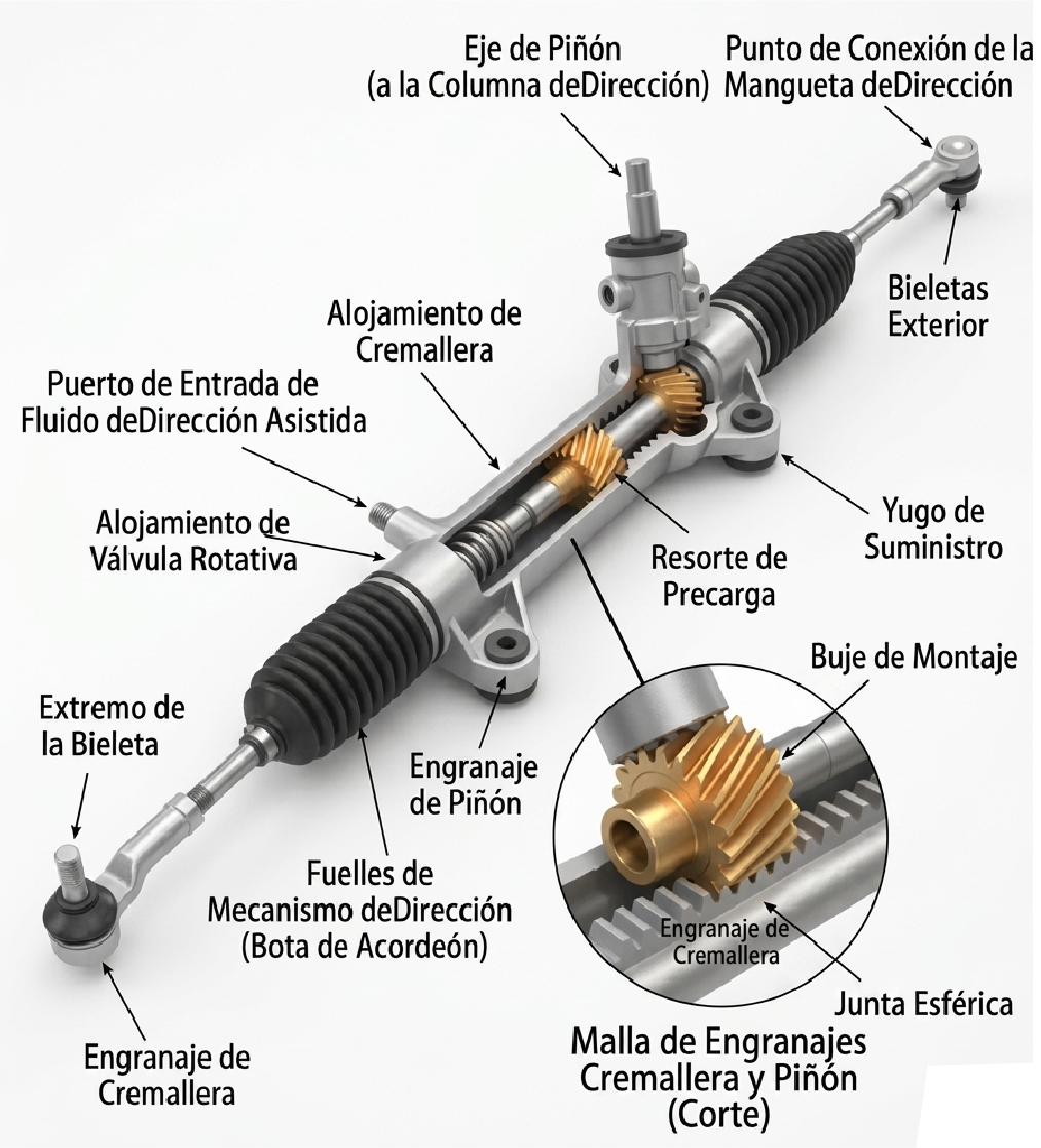 Diagrama de cremallera y piñón KOYAMA